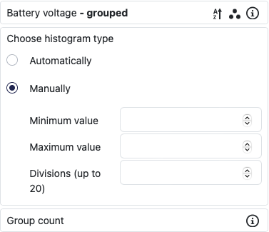 Group by numbers user interface